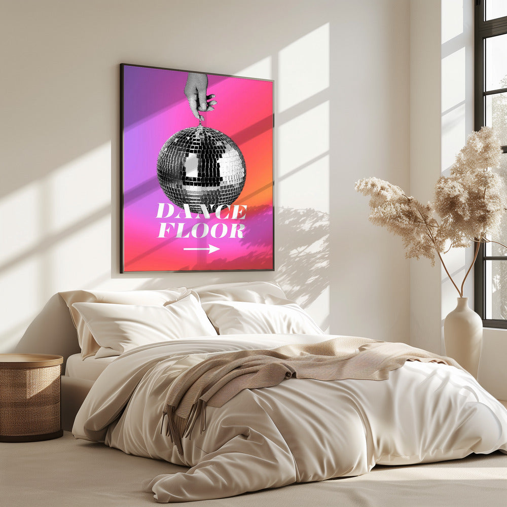 Monochrome Disco Ball | Poster