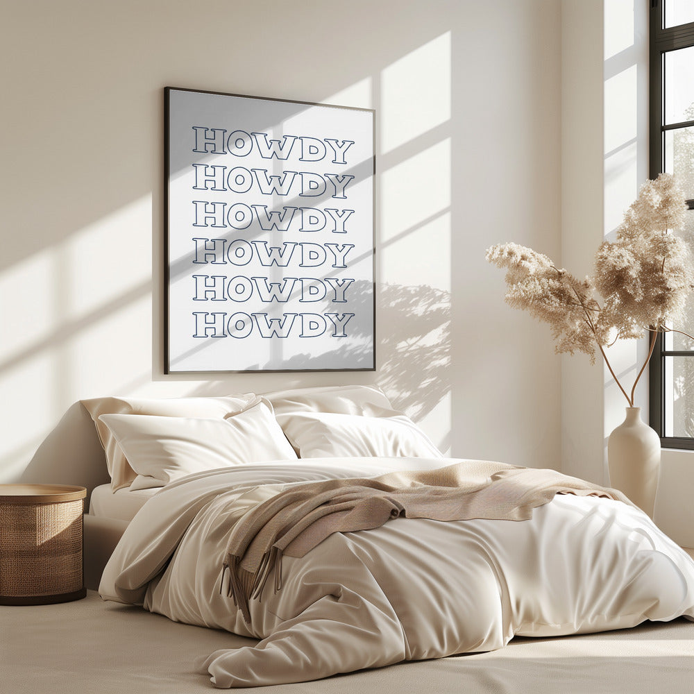 Navy Blue Howdy | Poster