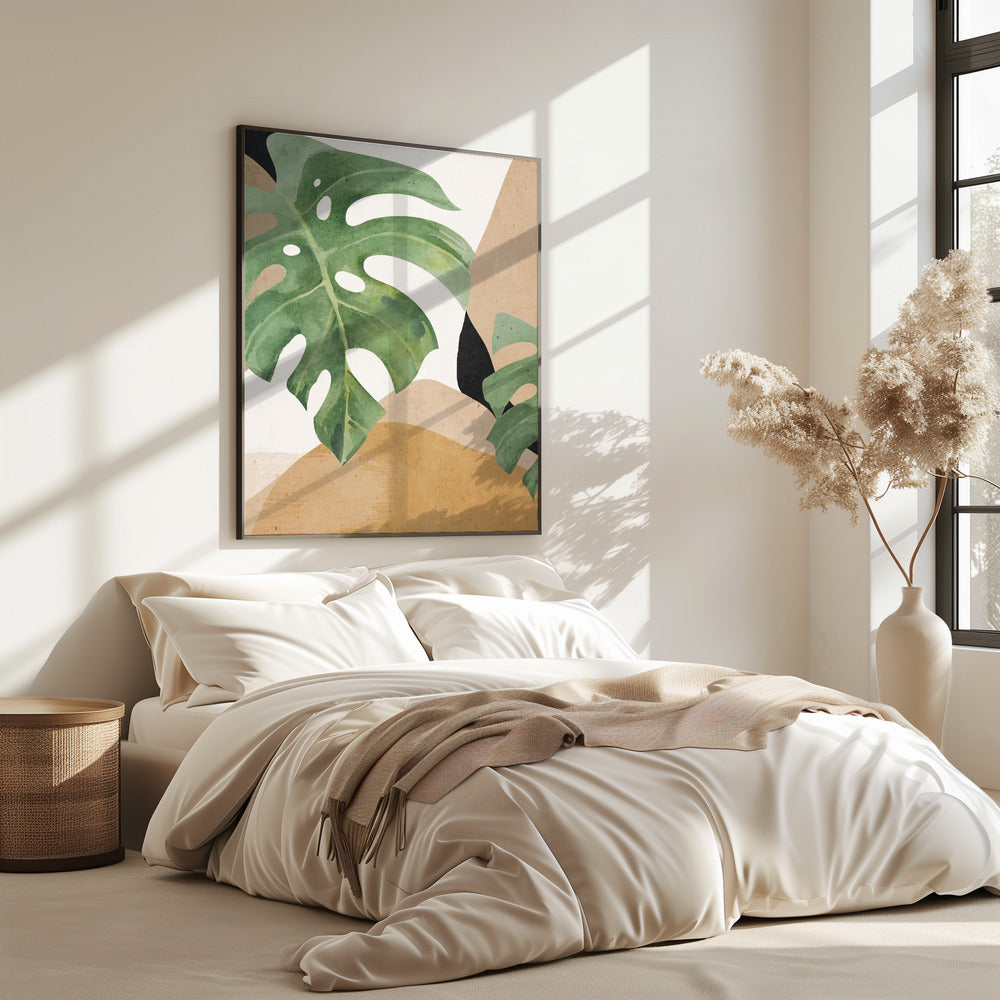 Abstrakte Kunst Tropische Blätter | Poster
