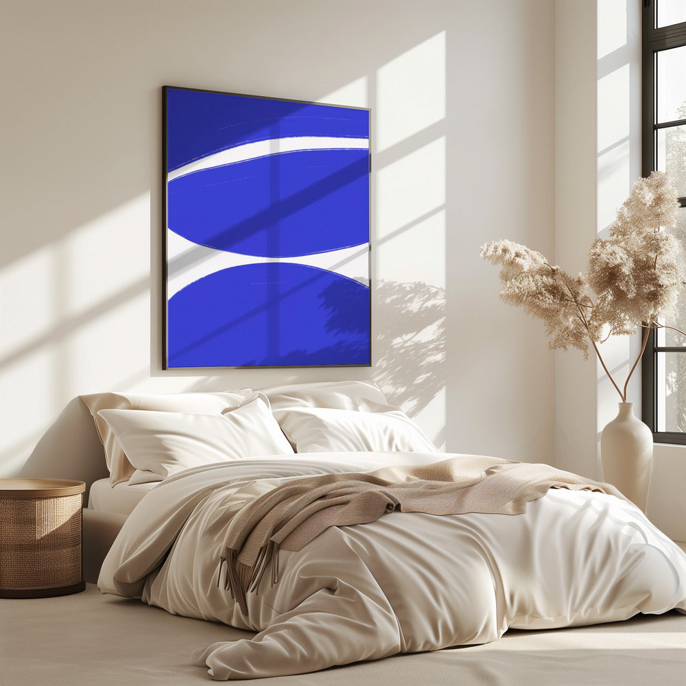 Blaue Wellenharmonie | Poster