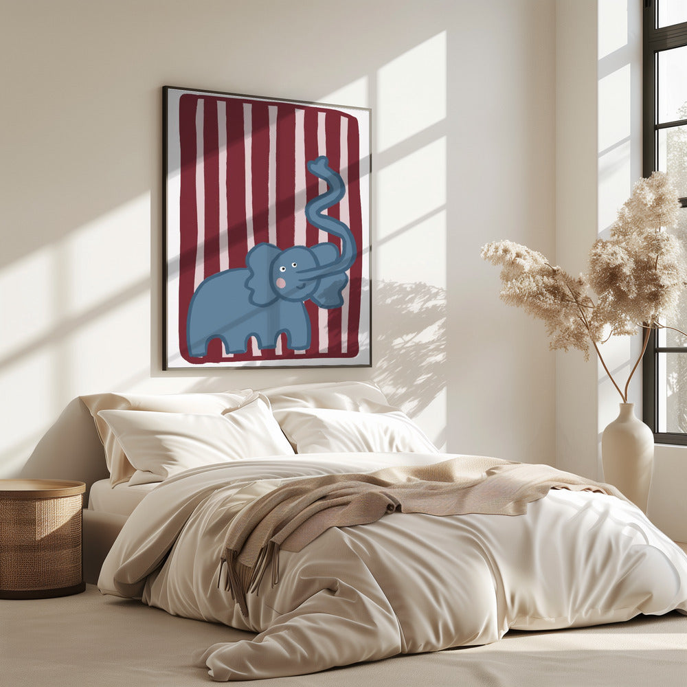 Curious Blue Elephant | Poster