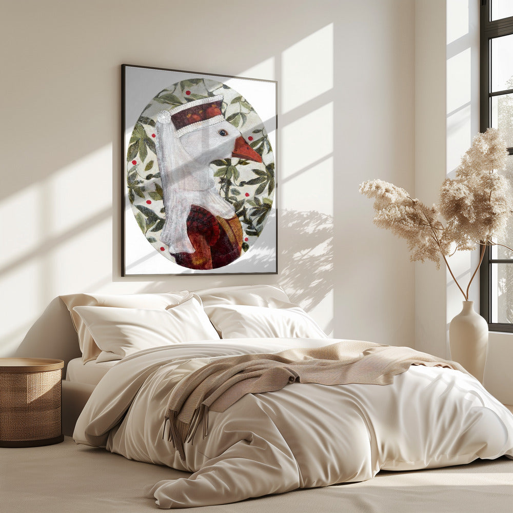 Cata mit grünen Blättern | Poster