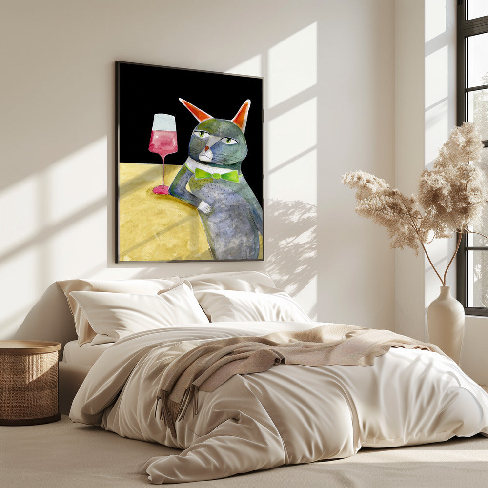 Katze an der Bar | Poster