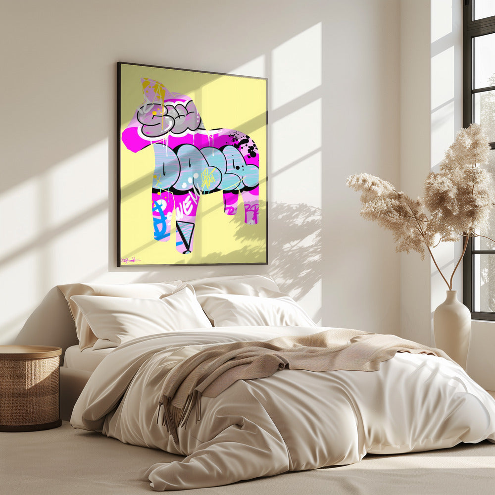 Graffiti Style Dala Horse | Poster