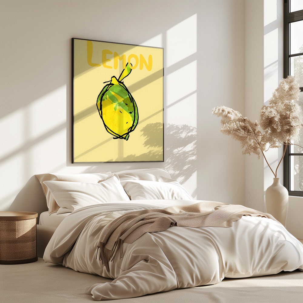 Gelbe und grüne Zitrone | Poster
