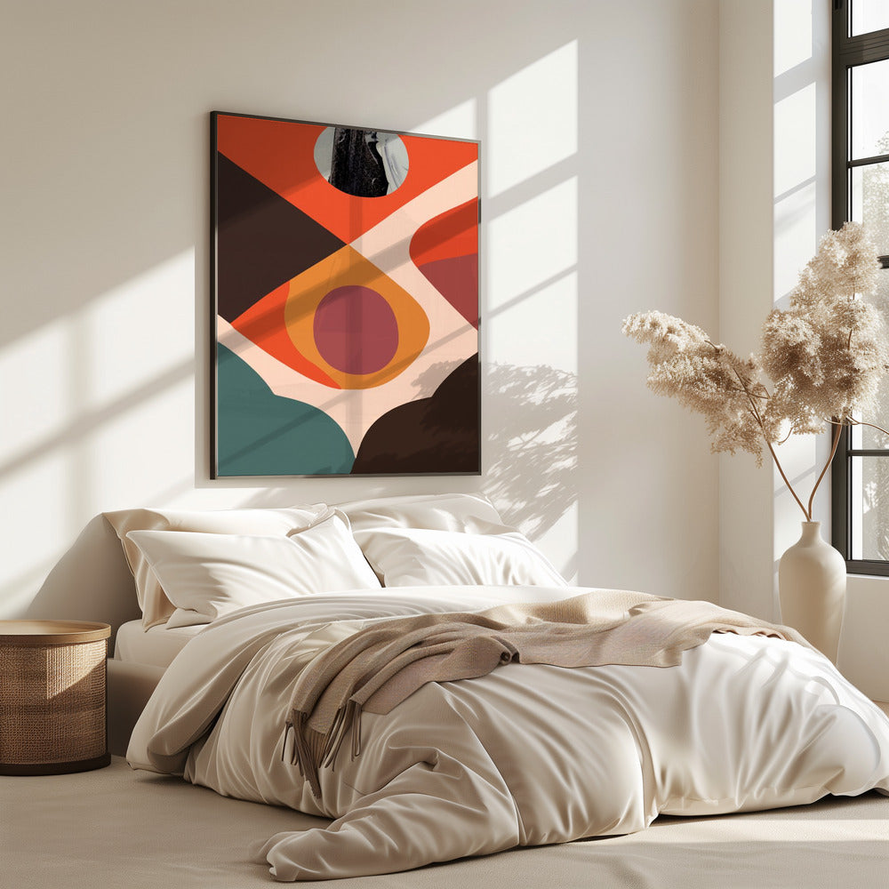 Geometrische Formen und gedämpfte Farben | Poster