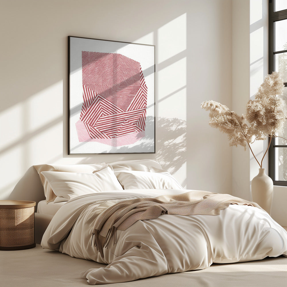 Striped geometric shape | Poster