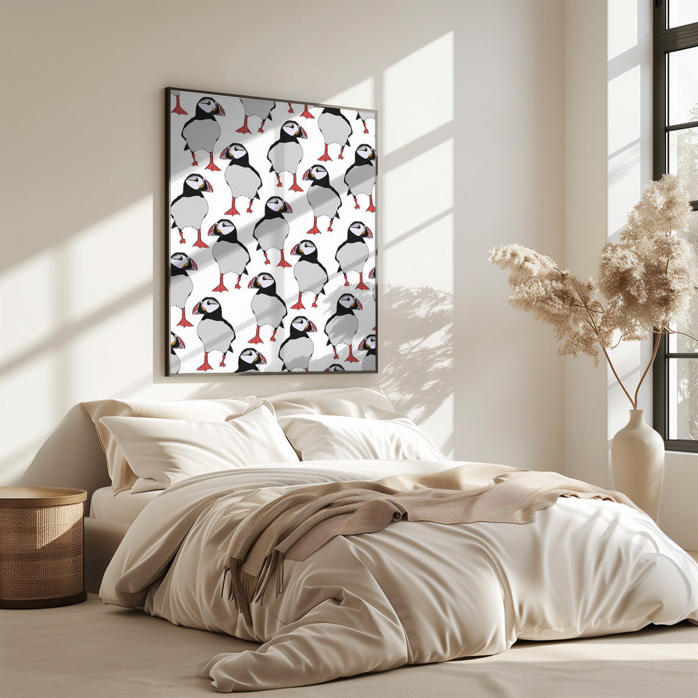 Papageientaucher-Vogelmuster | Poster