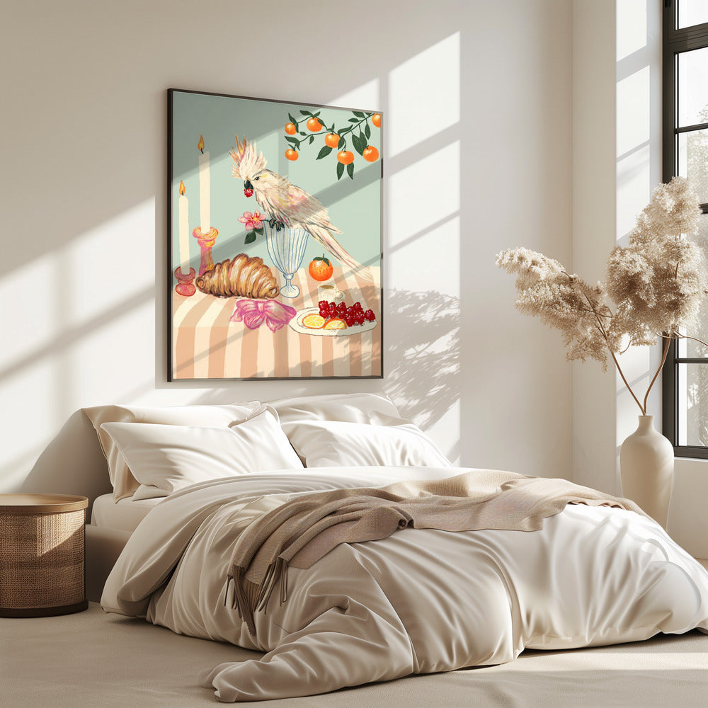 Frühstück mit Vogel | Poster