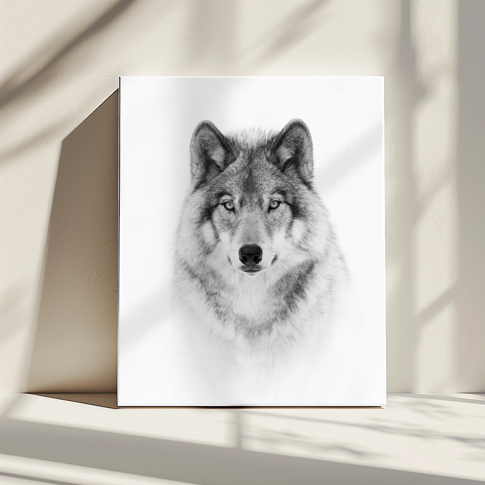 Porträt eines Timberwolfs | Leinwand