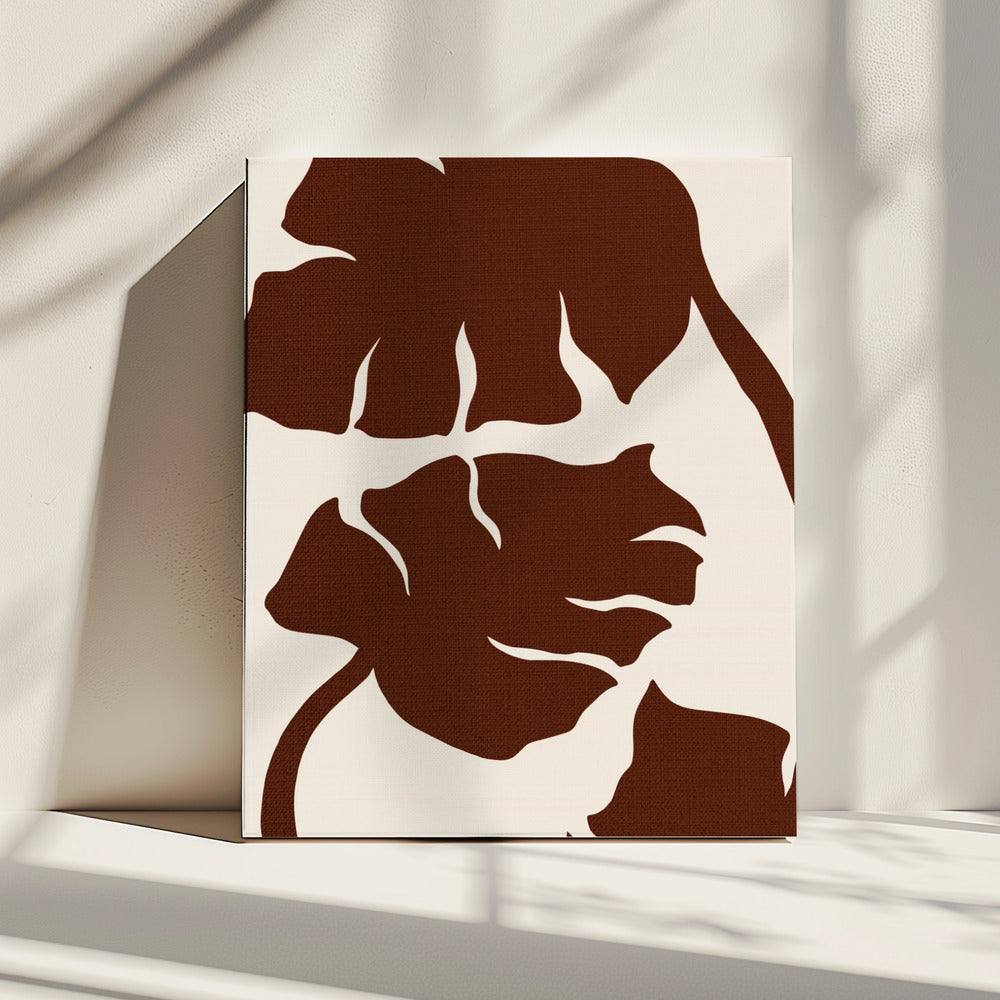 Monstera Canvas Braun | Leinwand