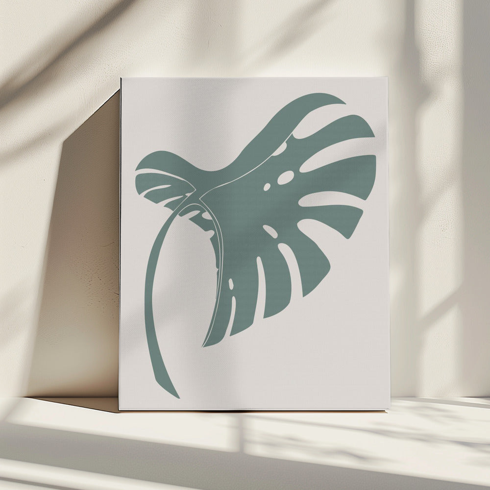 Monstera Bent Green | Leinwand