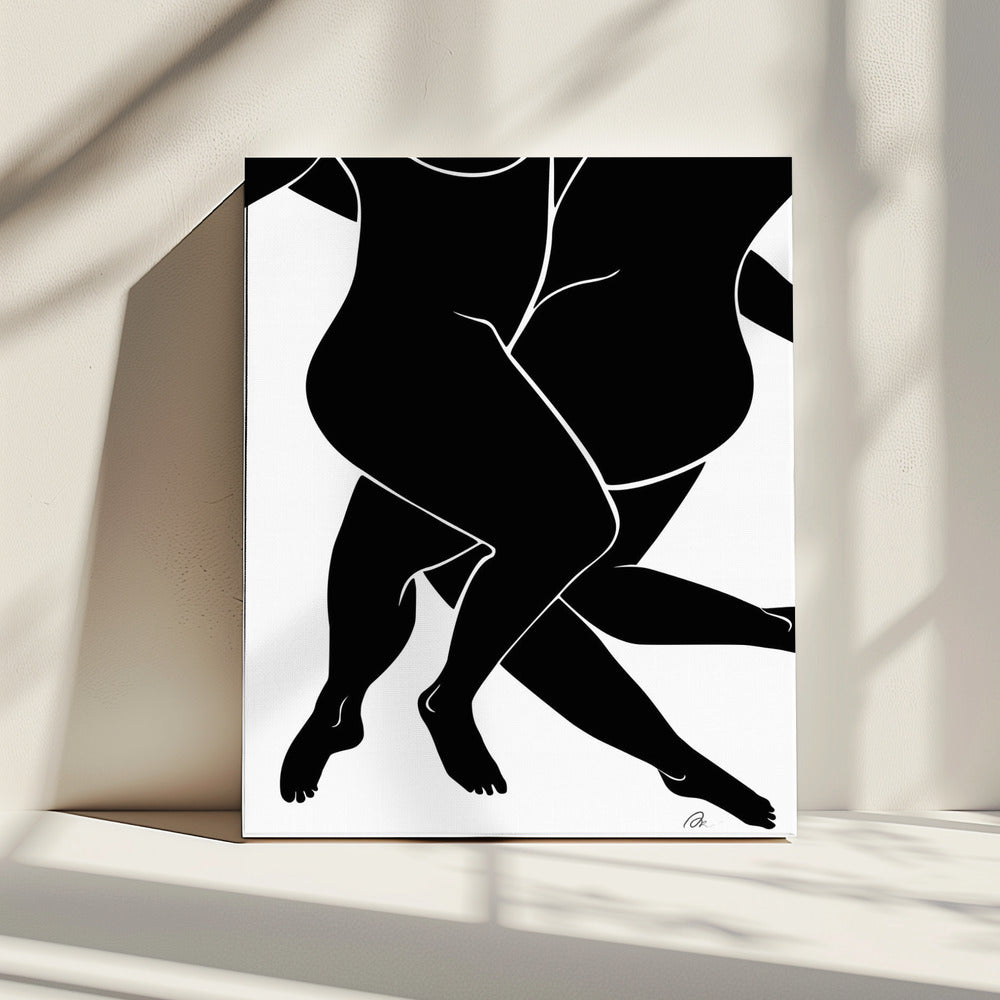 Lovers Black | Canvas