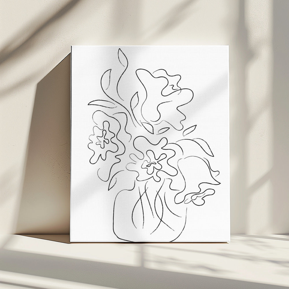 Blumenstrauß Weiß | Leinwand