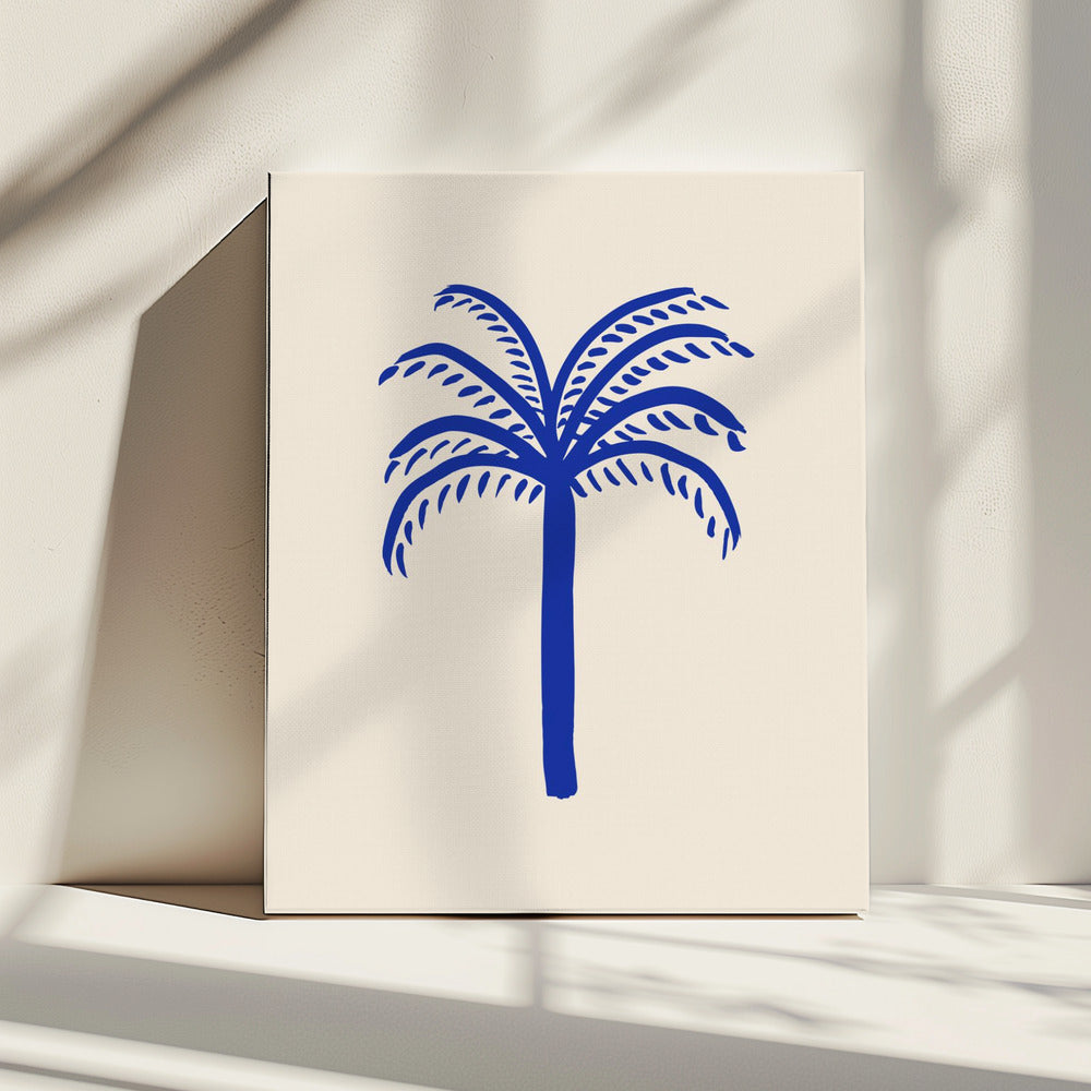 Blaue Palme | Leinwand