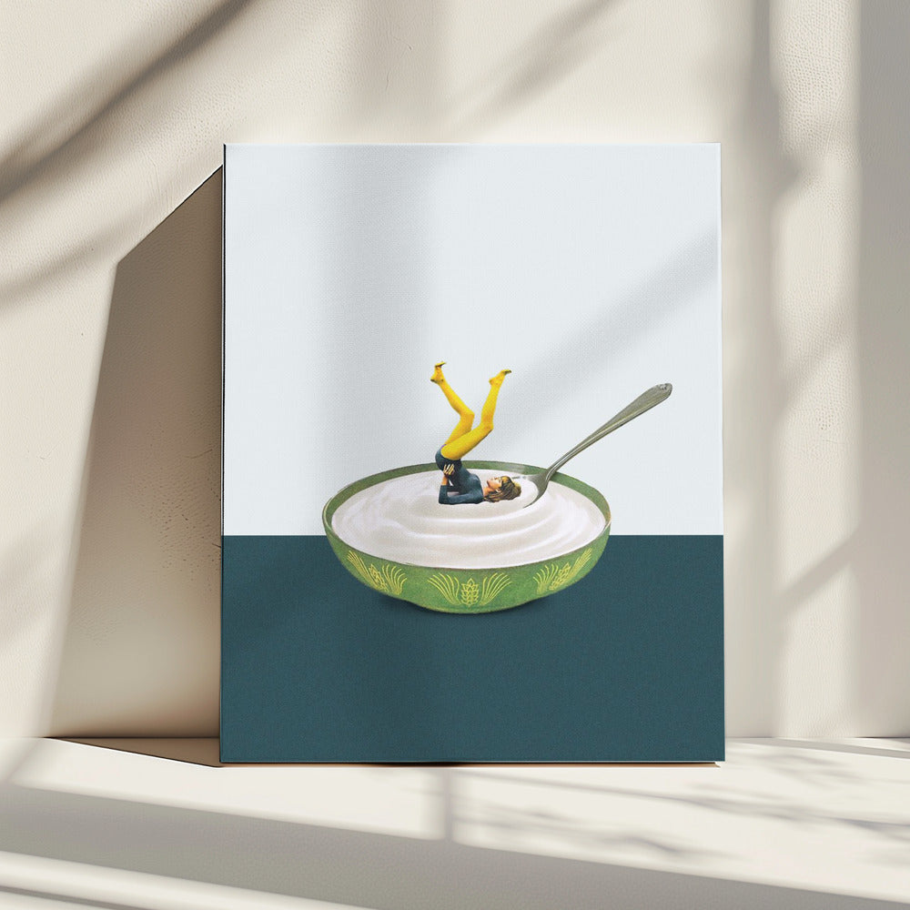Yoga in meinem Joghurt | Leinwand