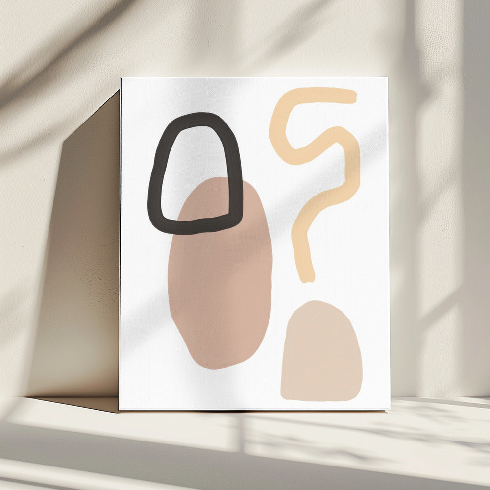 Minimalistische Formen und erdige Töne | Leinwand