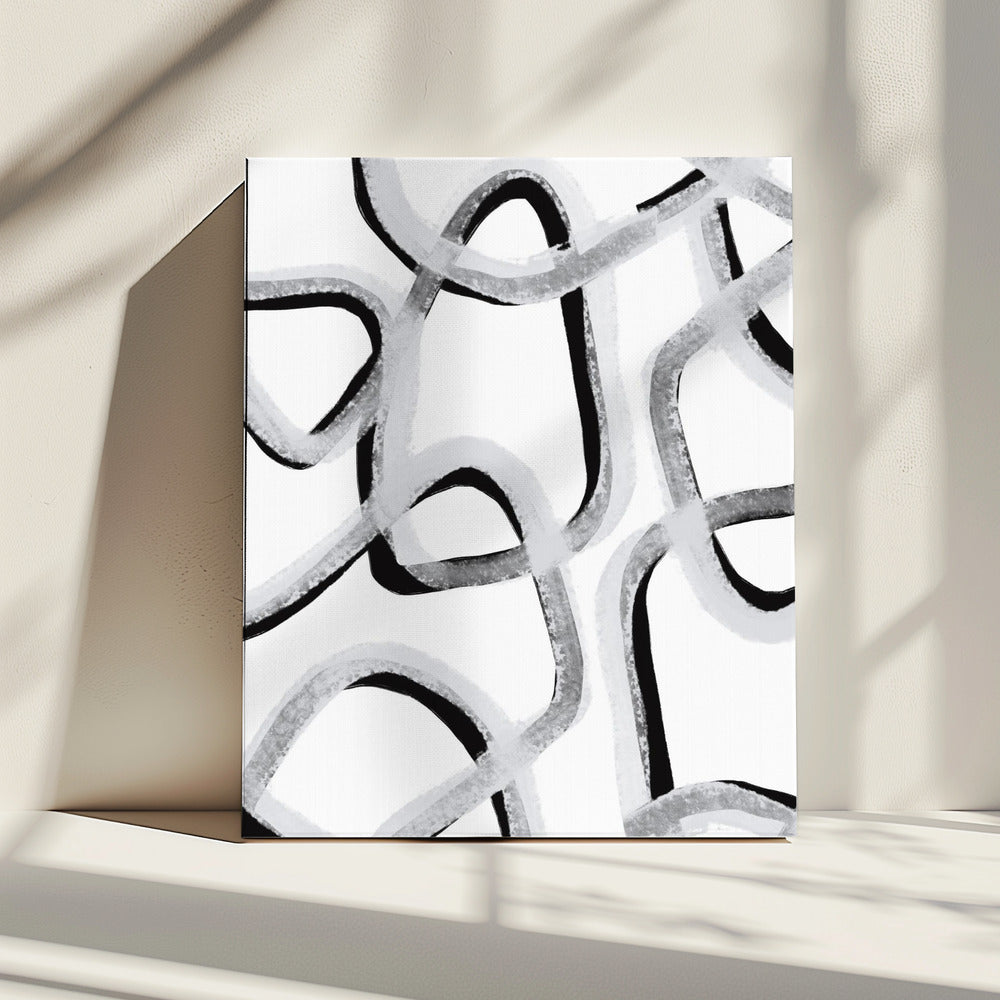 Chaotischer Linientanz | Leinwand