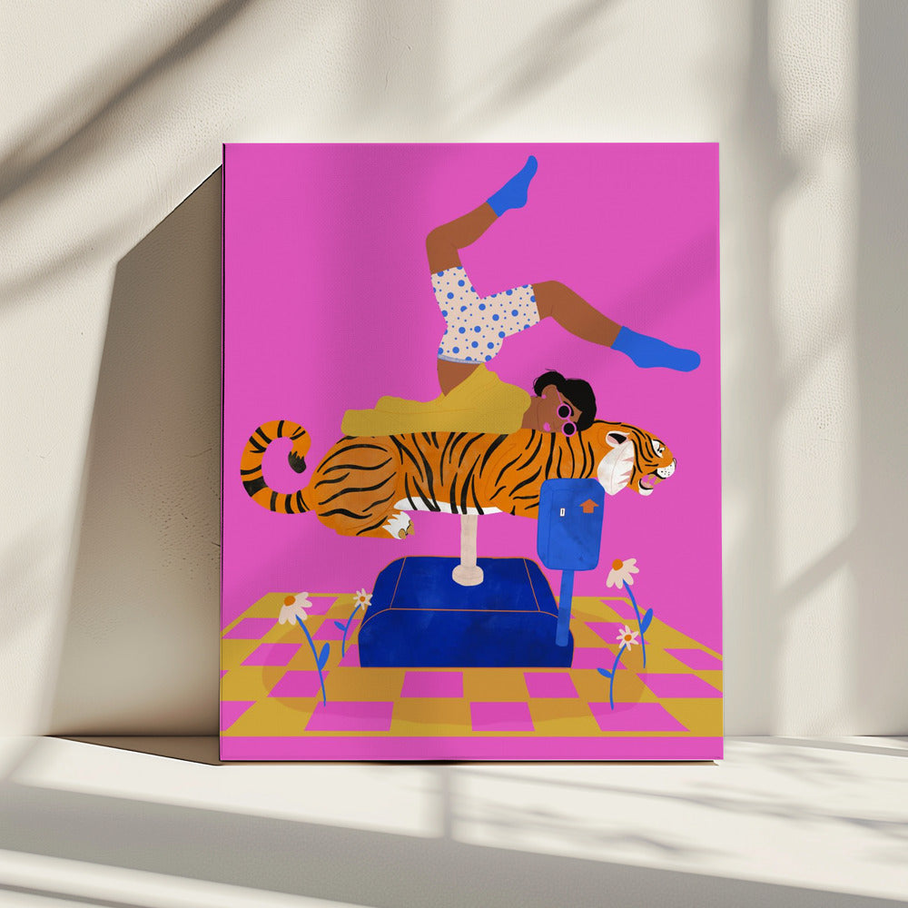 Lass einen Tiger in dein Herz | Leinwand