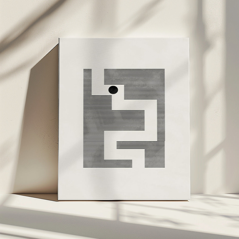 Minimalistisches Labyrinth | Leinwand