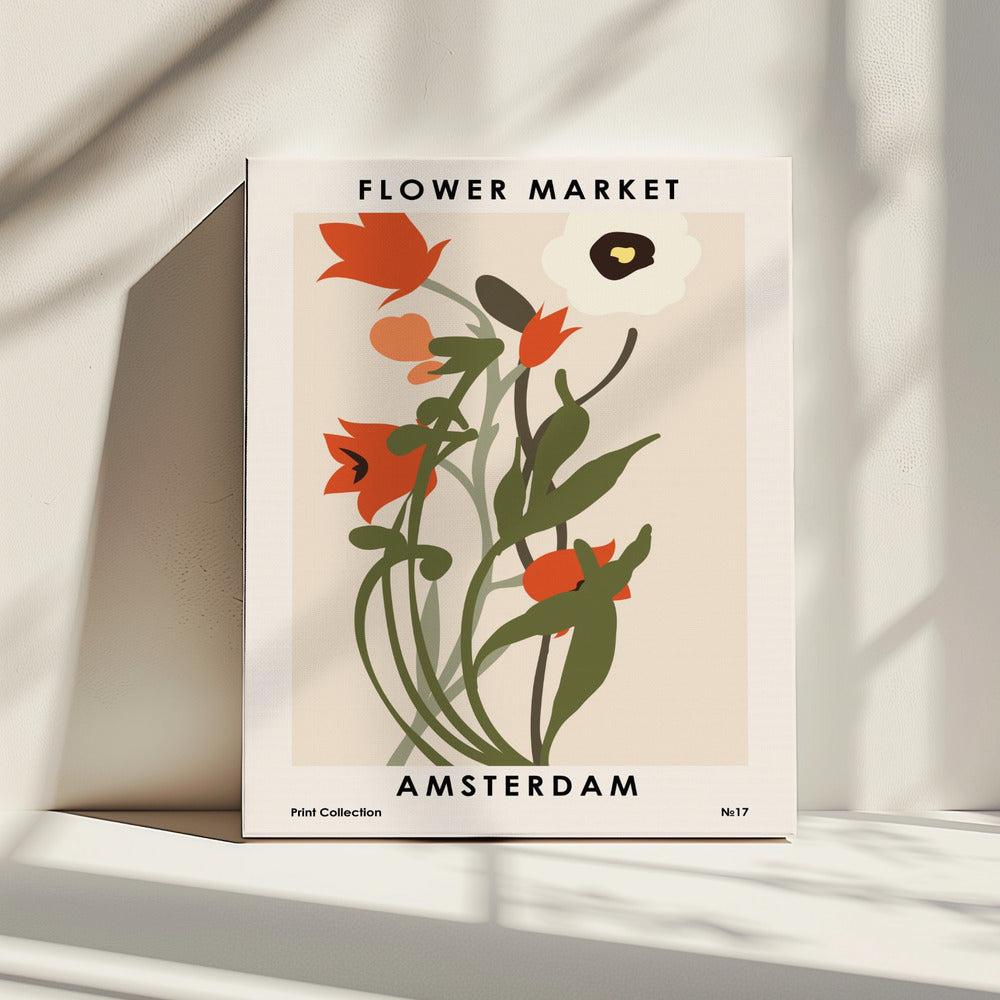 Flower Market Amsterdam | Canvas