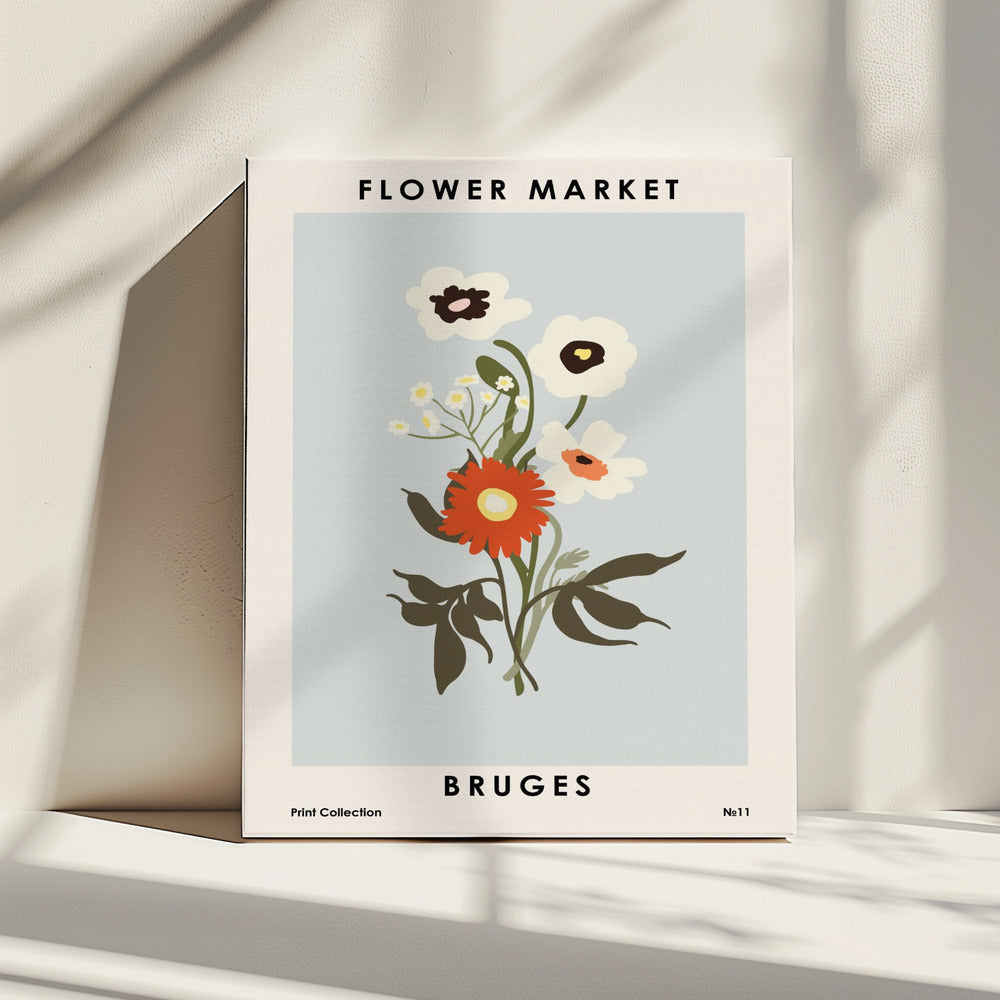 Blumenmarkt Brügge | Leinwand