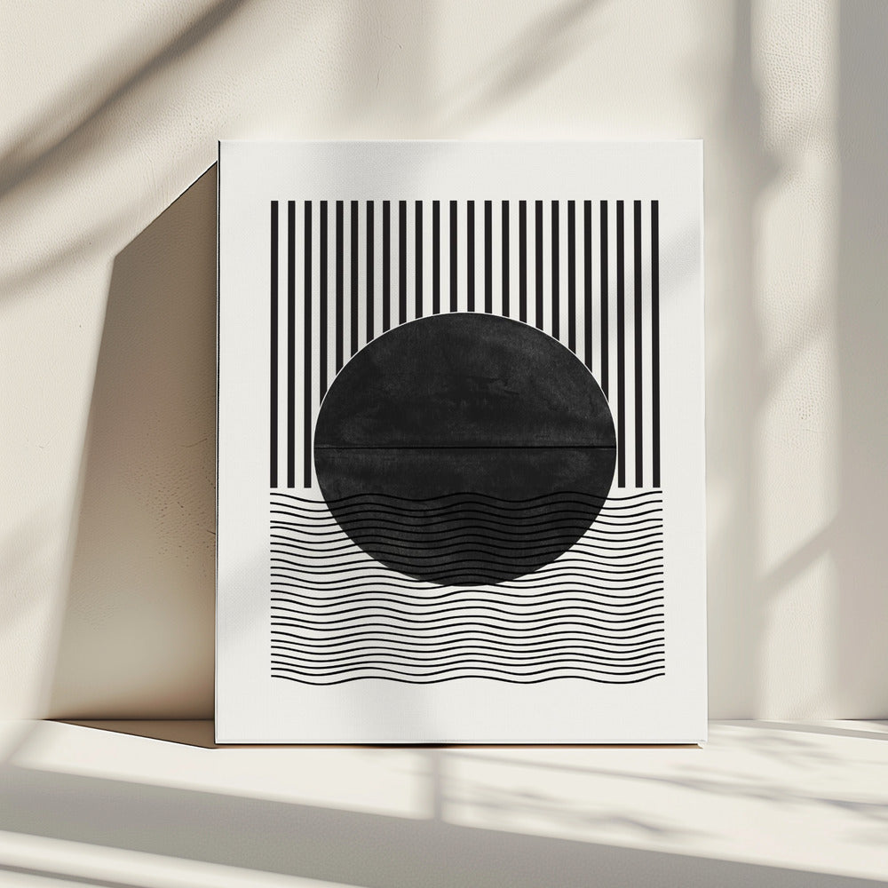Monochrome Sonnenfinsternis | Leinwand