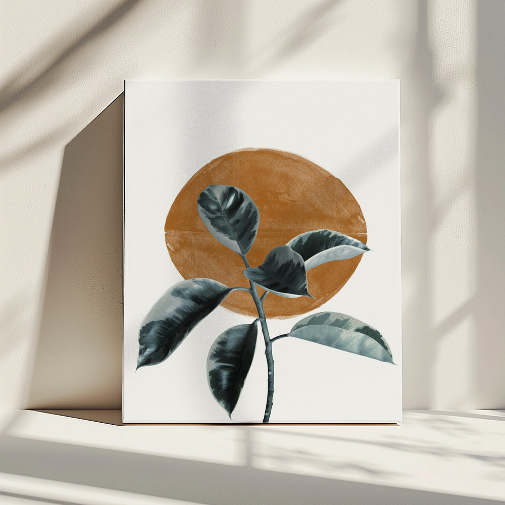 Blatt und Sonne | Leinwand