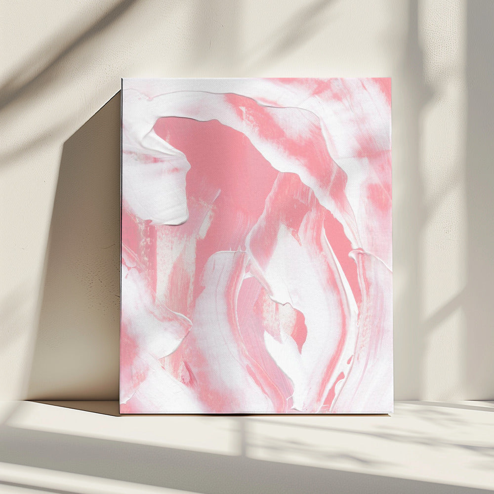 Harmonische Mischung aus Rosa- und Weißtönen | Leinwand