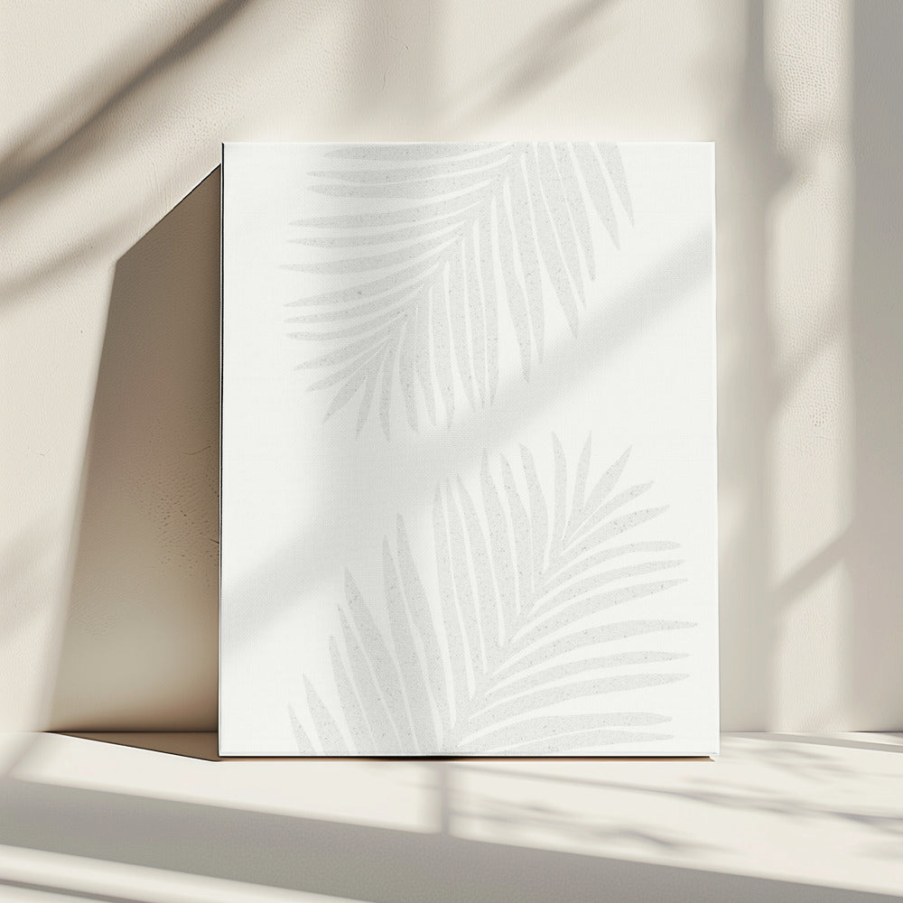 PALM LEAF 13 GRAY PATTERN | Canvas