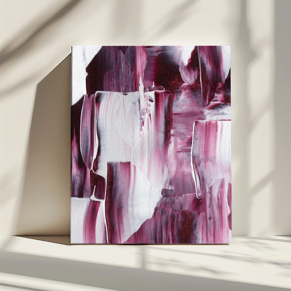 Crimson Brushstrokes | Canvas