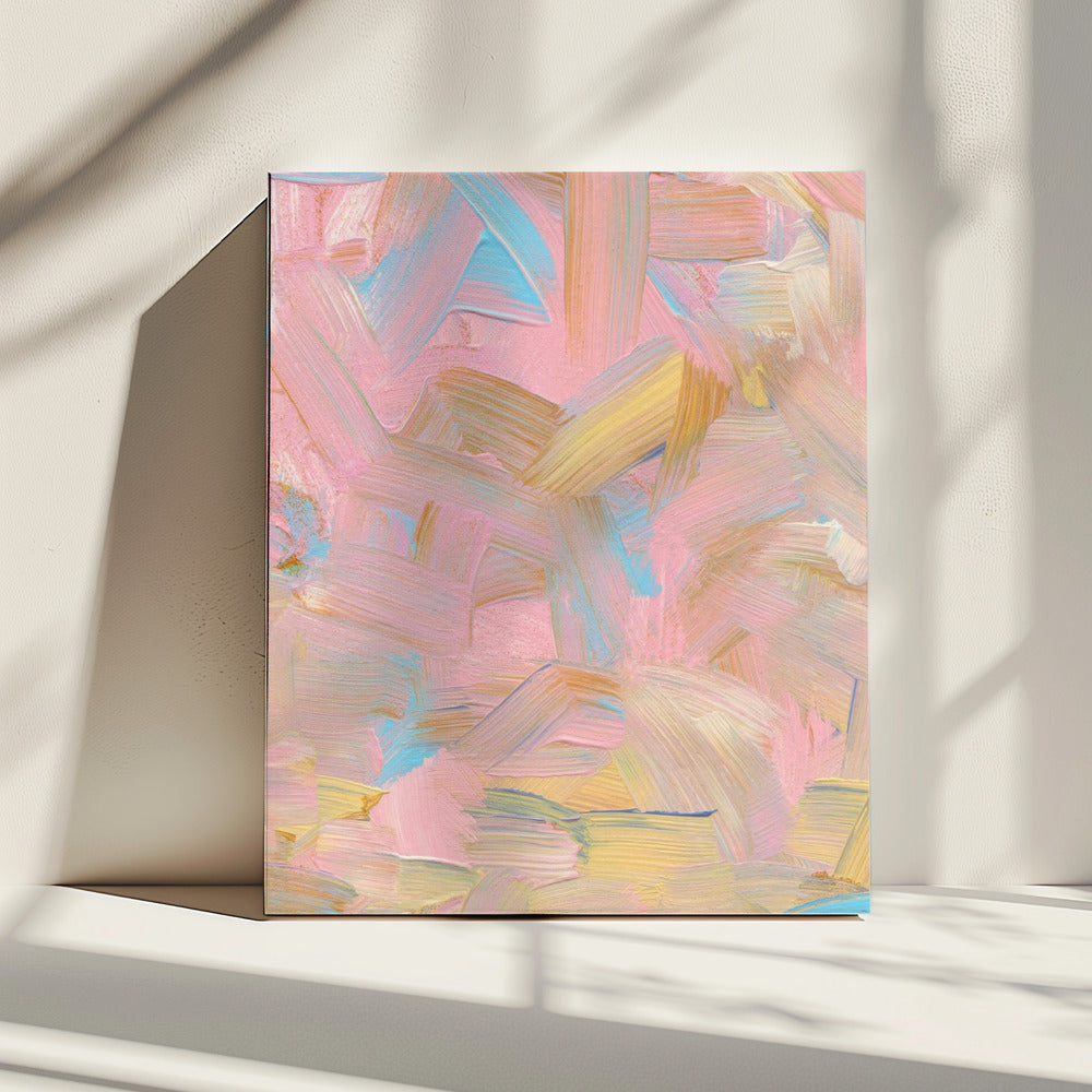 Vibrant Brushstrokes in Pastel Hues | Canvas
