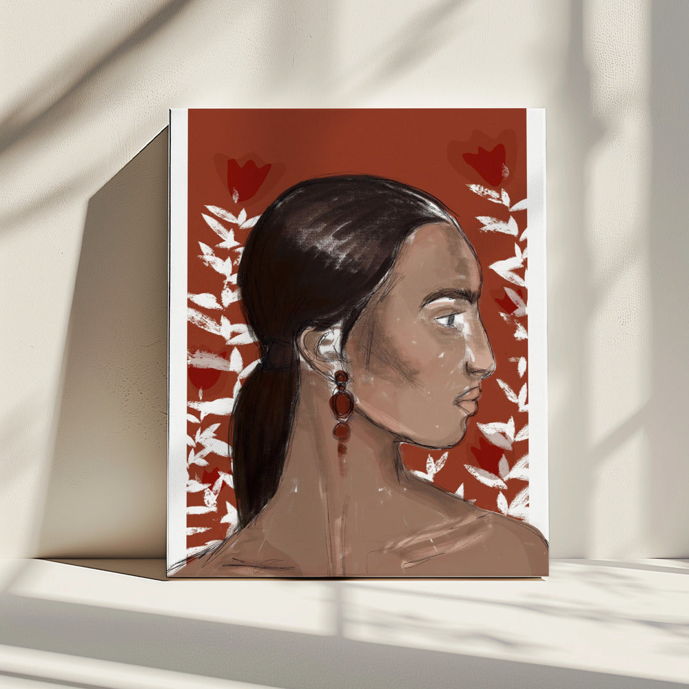 Crimson Elegance | Canvas