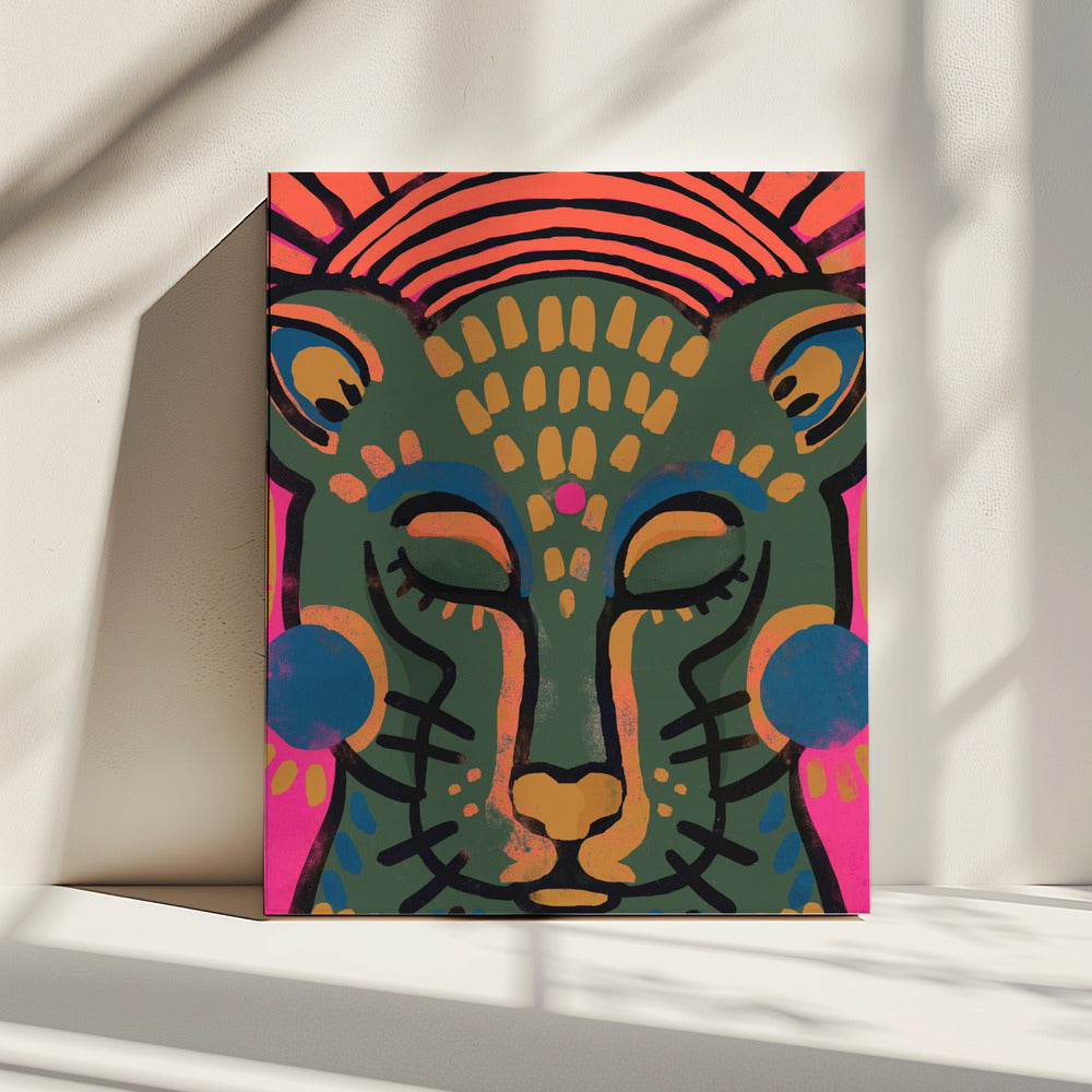 Vibrant Feline Dream | Canvas