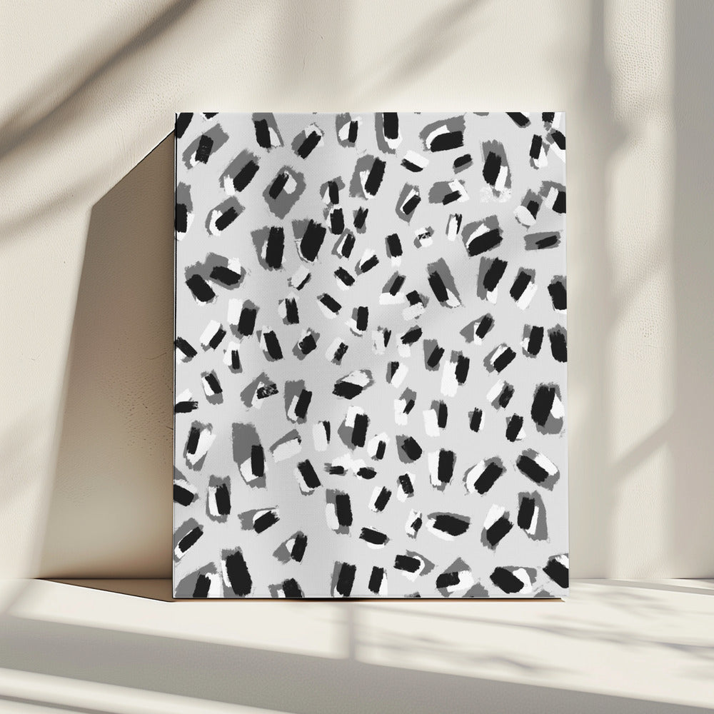 Monochromes Chaos | Leinwand