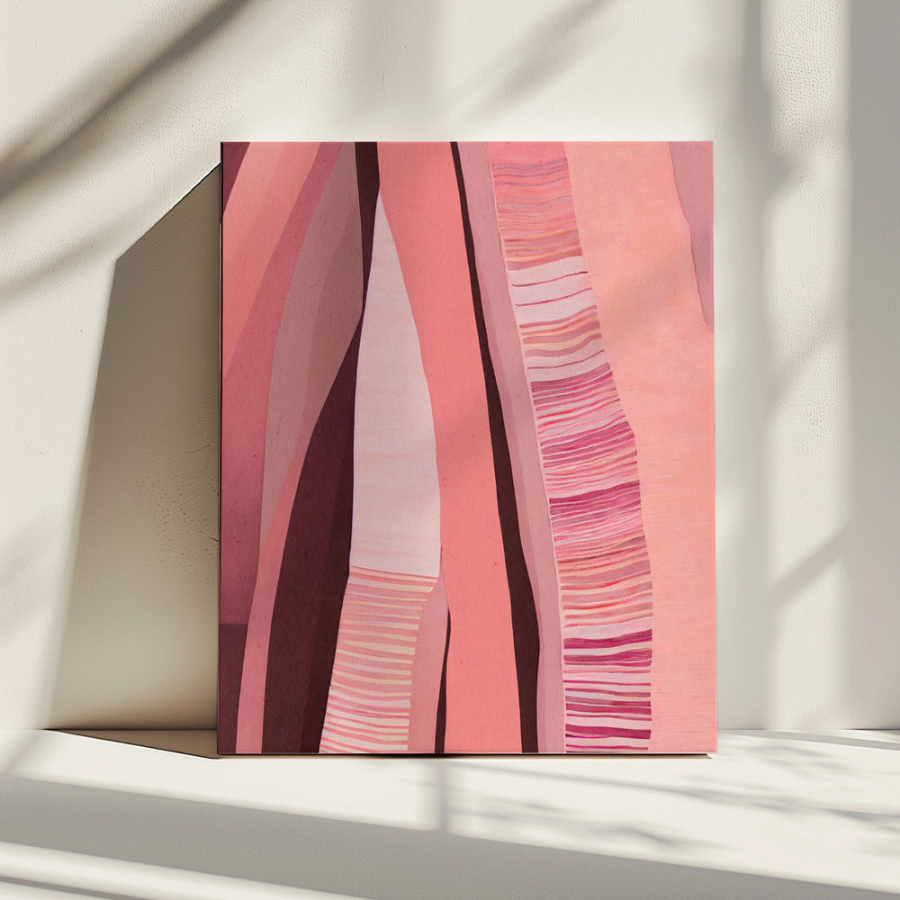 Rosige Schichten | Leinwand