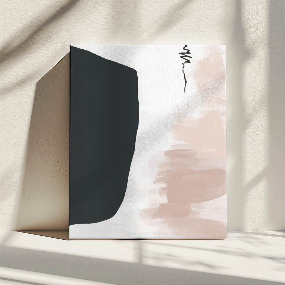 Minimalistische kräftige schwarze Formen | Leinwand