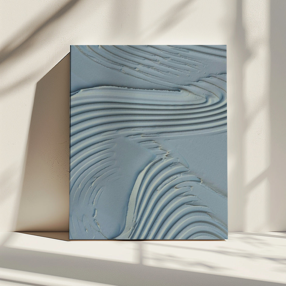 Schlammtextur 15 Blau | Leinwand