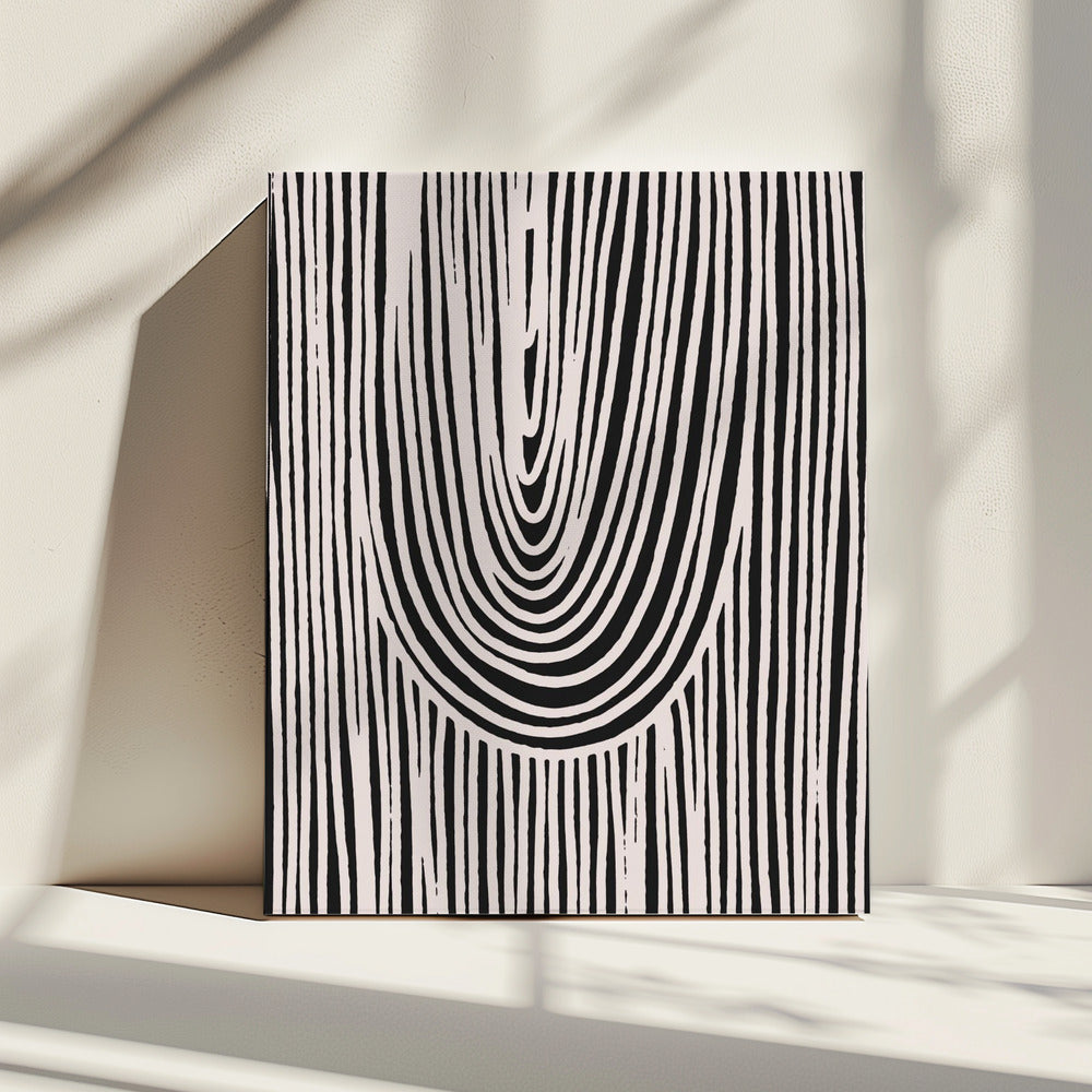 Curved Stripes Flow | Canvas