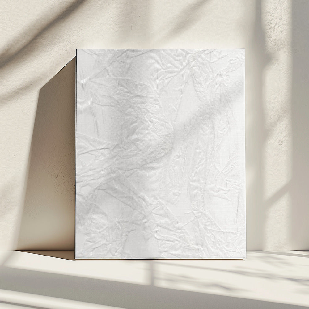 White Canvas Resembling Crumpled Paper | Canvas