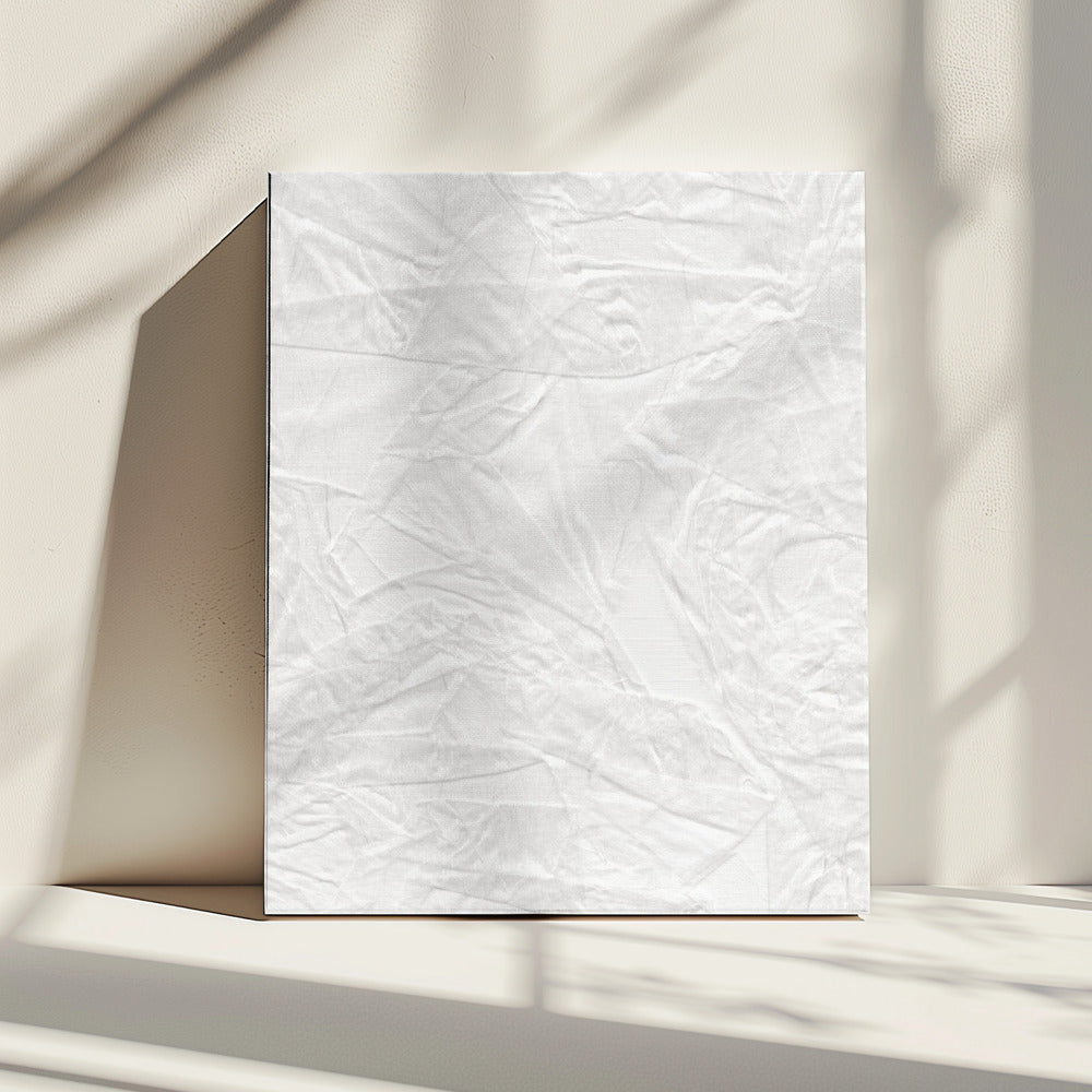 White Canvas Resembling Crumpled Paper | Canvas