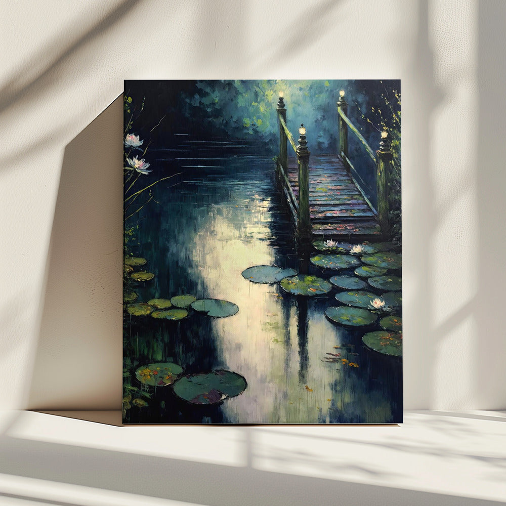 Dämmerungsbrücke | Leinwand
