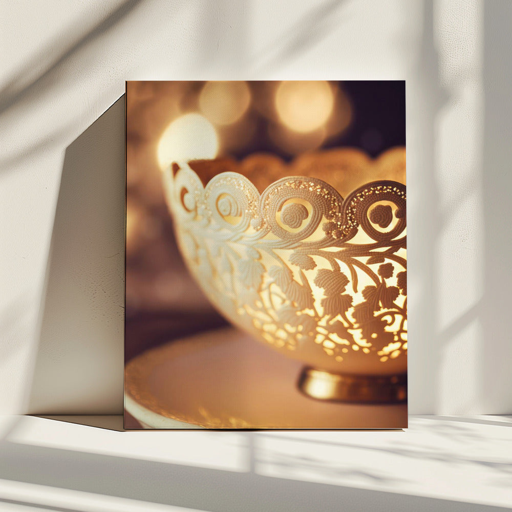 Goldener Spitzenglanz | Leinwand