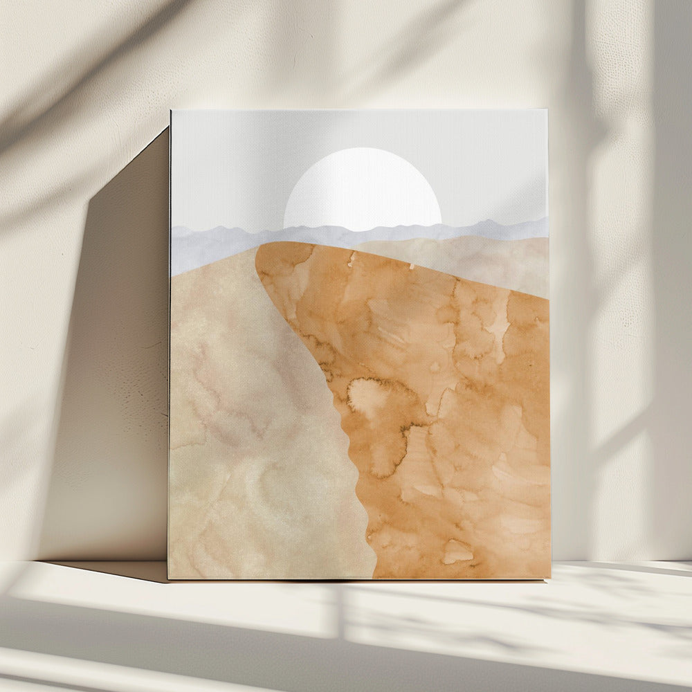 Sanddüne und Mond | Leinwand
