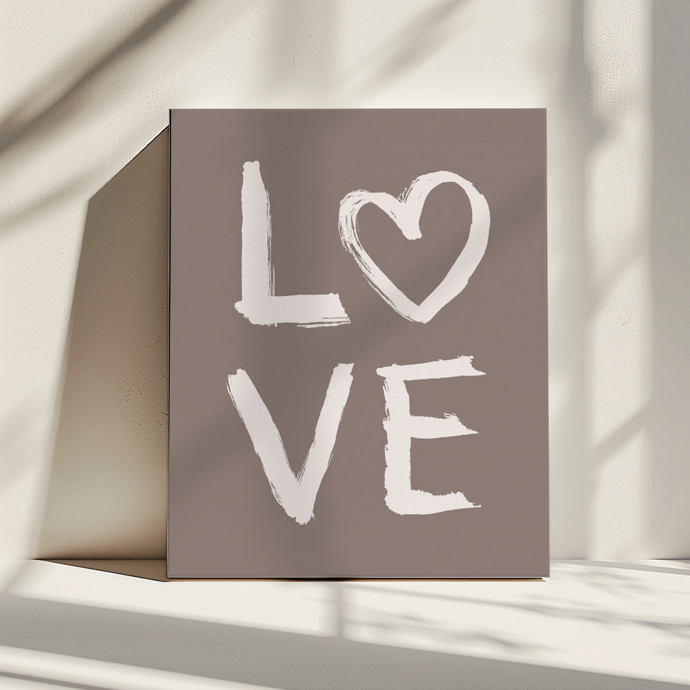 LIEBE Toothy Brown | Leinwand