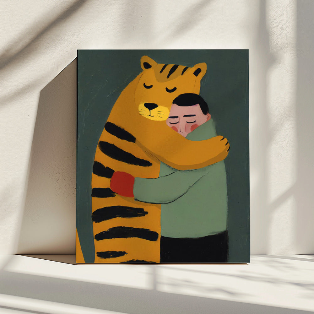 Tigers sanfte Umarmung | Leinwand