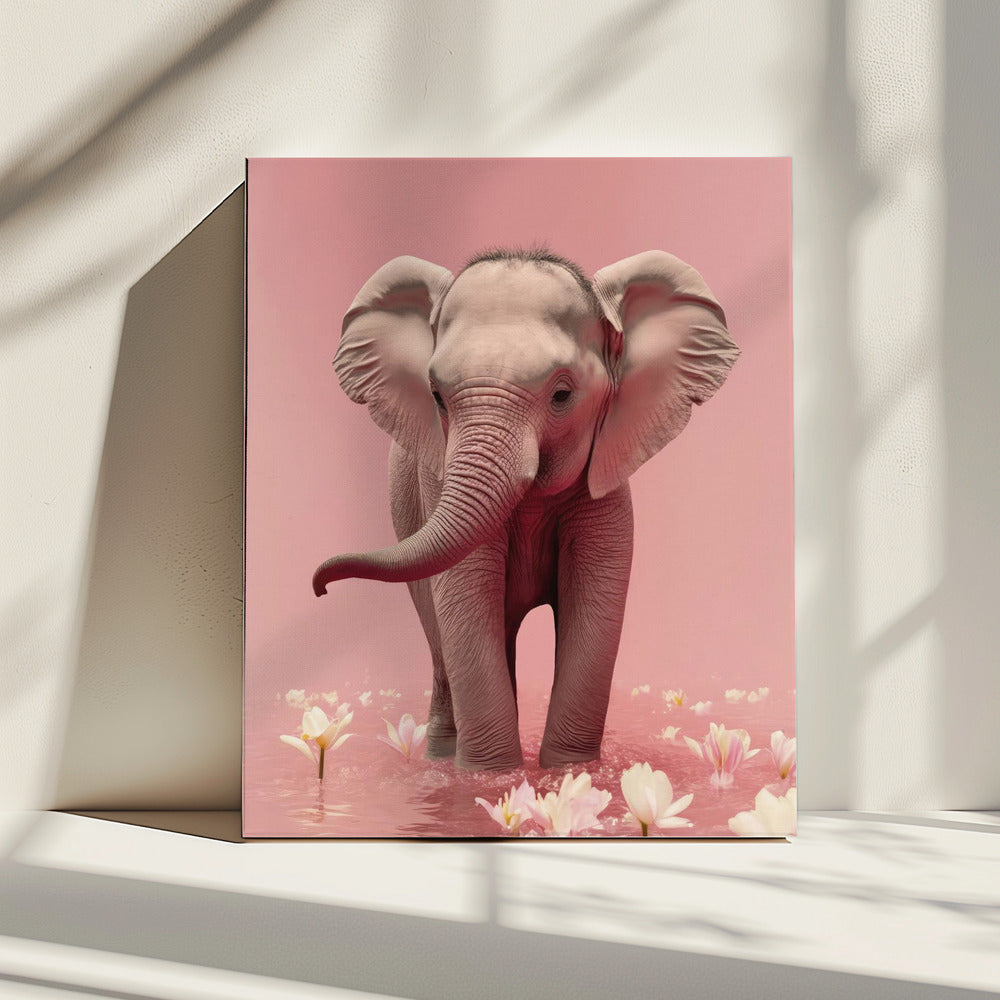 Elephant in Blossoms | Canvas