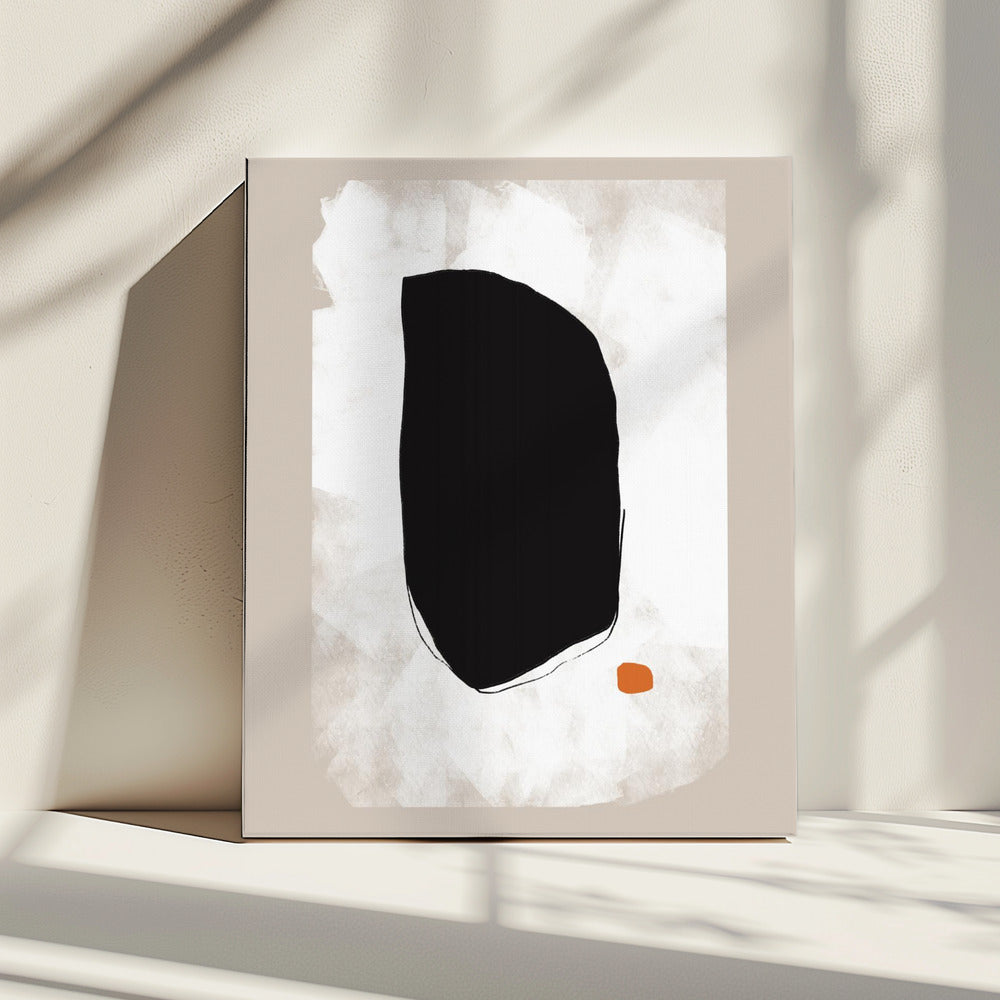 Bold Black Shape Contrasting | Canvas