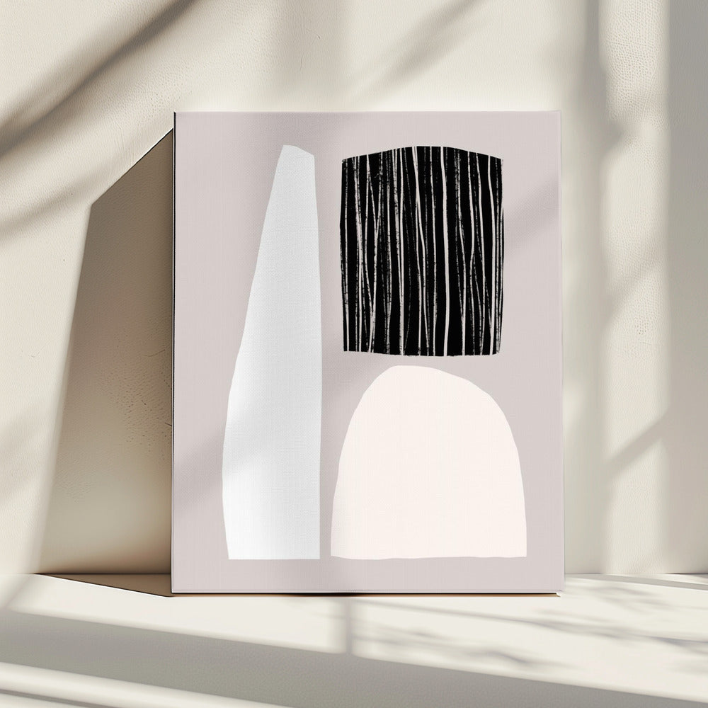 Geometrische Formen in neutralen Tönen | Leinwand