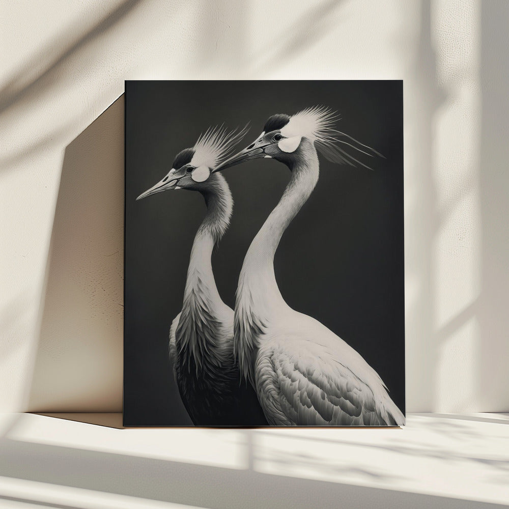 Graceful Cranes Duo | Canvas